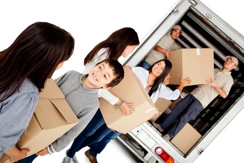 Packed household items ready for removals and storage in Hornsey
