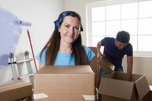 Loading furniture into a van for a Hornsey move
