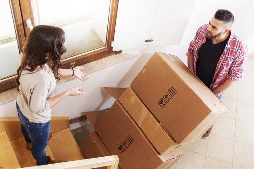 Professional movers handling furniture during a Hornsey relocation