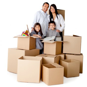 Packing materials and labeled boxes prepared by Hornsey packing specialists